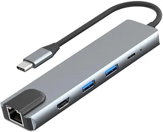 OEM Estaci&oacute;n De Acoplamiento 5 En 1 Tipo-c: Hdmi 4k, Rj45, Pd100w, Usb 3.0/2.0, Compatible Con Dispositivos Con Modo Alternativo Dp