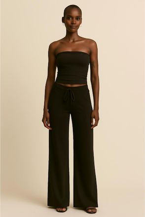 Bloomingdale's Andorra Rib Pants In Black