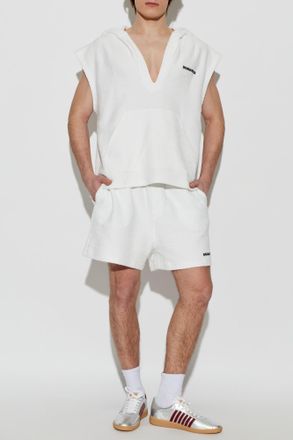 Dsquared2 Cotton Terry Shorts, Mens, White