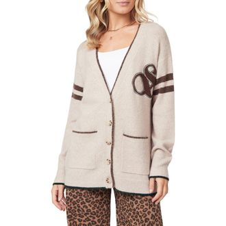 Scotch & Soda Varsity Cardigan in Medium Oatmeal Heather at Nordstrom Rack, Size Large