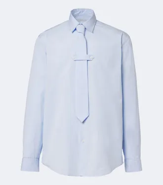 Dries Van Noten Cotton poplin shirt with tie