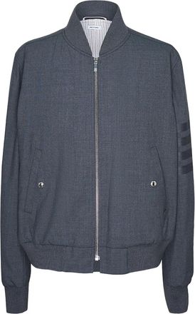 Thom Browne Bomber con dettaglio a 4 righe - Grigio