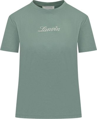 Lanvin Green Logo Crew Neck T-Shirt