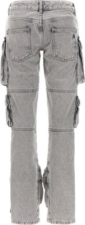 The Attico Womens Gray Cotton Cargo Pants
