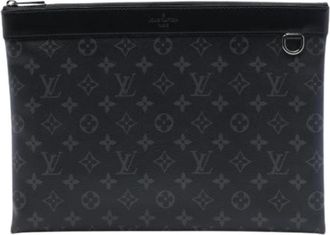 Louis Vuitton Pre-owned Discovery Pochette PM - Heren - Vintage Clutch - Zwart - ONE Size - Leer - Vintage