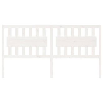 Berkfield Home Beautiful Bed Headboard White 185.5x4x100 cm Solid Wood Pine