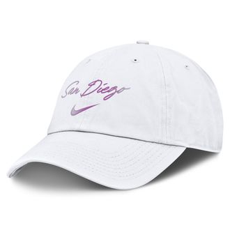 Nike San Diego Padres Club Nike Mens MLB Adjustable Hat in White | NB0110APYP-A9W