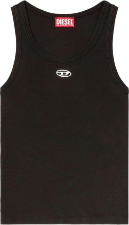 Diesel Black Logo Round Neck Top