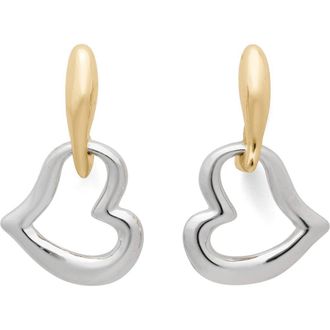 Kate Spade New York heart drop earrings in Gold/Silver at Nordstrom