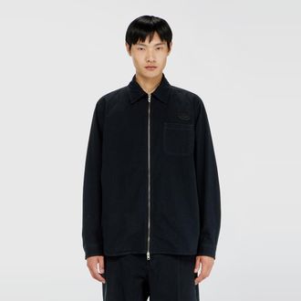 Diesel Ripstop shirt with zip closure - Shirts - Man - Black