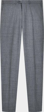 Emporio Armani Men & apos;s Wool Textured Flat-Front Trousers