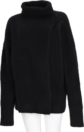 Uma Wang Black Turtleneck Alpaca-Blend Knit Sweater