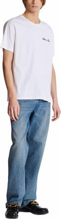 Balmain Embroidered Balmain Signature T-Shirt in White at Nordstrom, Size Xxx-Large