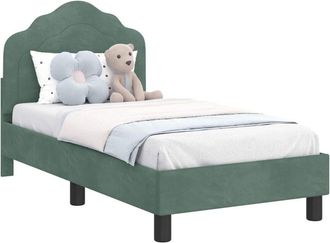 vidaXL Estructura De Cama Para Ni&ntilde;os Peque&ntilde;os Con Cabecera Verde Mar Vidaxl