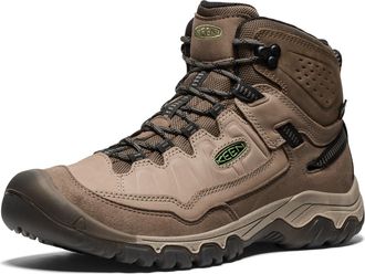 Keen Mens Targhee 4 Mid Height Durable Comfortable Waterproof Hiking Boots, Brindle/Canteen, 8.5 UK