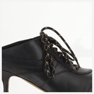 Dries Van Noten Womens Leather Heeled Mules Black