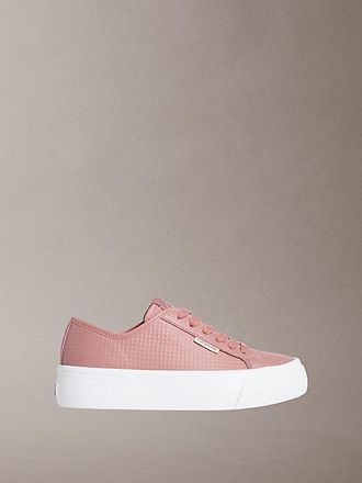 Calvin Klein Valentina - Leren plateau sneakers