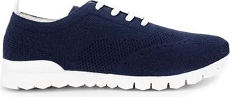 Kiton Geweven Kasjmier Sneakers - Heren - Sneakers - Blauw - 41 1/2 EU - Kasjmier - Schoenen