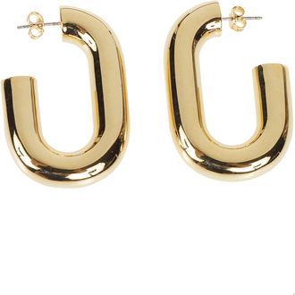 Paco Rabanne XL Link Hoops Hoop Squared Brass Earrings