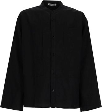 Ymc You Must Create Band Collar Werkshirt - Heren - Casual Overhemden - Zwart - L - Overhemden