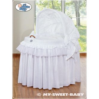 OEM Mois&eacute;s De Mimbre Con Capota Plegable - Little Prince Princess Blanco