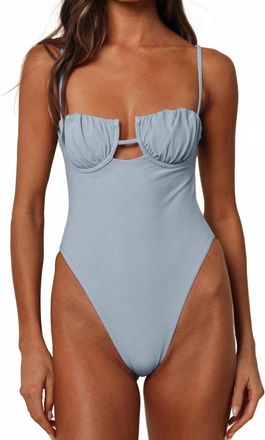 Montce Swim Petal One-Piece Swimsuit In Light Denim