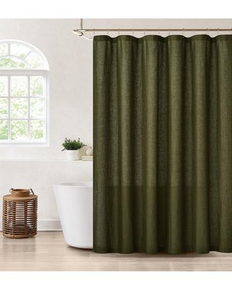 Brooklyn Loom Flax Linen Shower Curtain