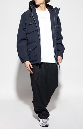 Moose Knuckles Hooded Jacket, Mens, Navy Blue