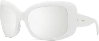 Celine Silver Mirror Oversized Unisex Sunglasses CL40224I 25C 66