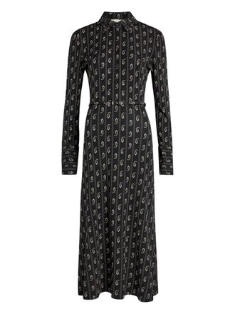 Tory Burch paisley belted shirt midi dress - Blue