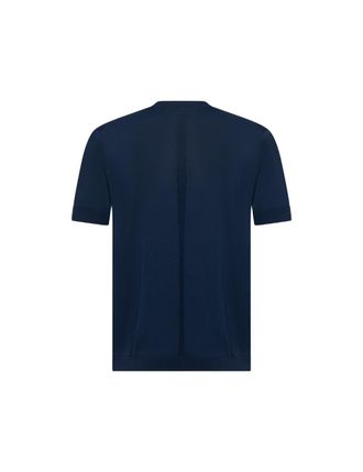 low brand Crew-Neck Cotton T-Shirt - Navy