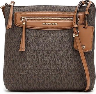 Michael Kors Jet Set Travel Large North South Top Zip Crossbody Cross Body Womens Handbags Brown/Acorn : LG, Polyester/Polyurethane