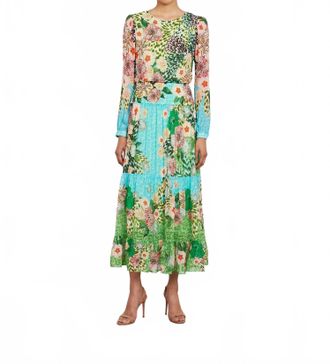 Saloni Isabel Midi Dress In Plumeria Wave