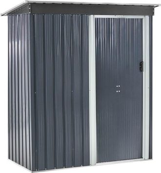 Beliani Cobertizo de jard&iacute;n 150 cm 89 cm Grafito