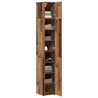 Berkfield Home Slim Storage Cabinet Old Wood 30x42.5x225 cm Engineered Wood in Brown