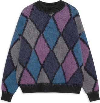 Anine Bing Sydney Strik - Dames - Ronde hals truien - Veelkleurig - L - Wol - Truien & Vesten