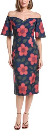 Rene Ruiz Off-The-Shoulder Puff Sleeve Midi Dress