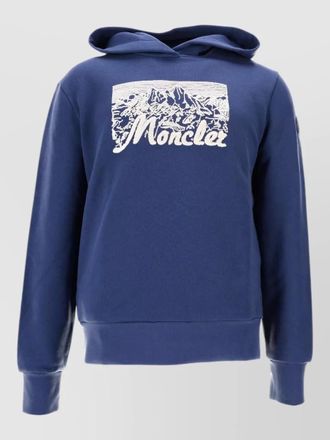 Moncler hooded sweatshirt long sleeves ribbed cuffs