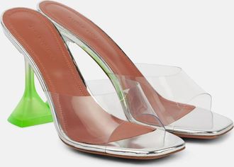 Amina Muaddi Lupita Glass 95 PVC mules