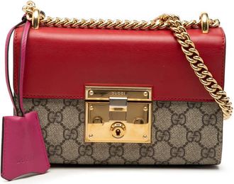 Gucci Pre-owned Gucci Small GG Supreme Padlock Crossbody Ladies 06GUHZUE30BYF8XE