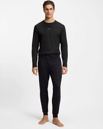 HUGO BOSS Mens BOSS Orange Mens Xmas Long Pyjama Gift Set - Black 001 - Size: XL