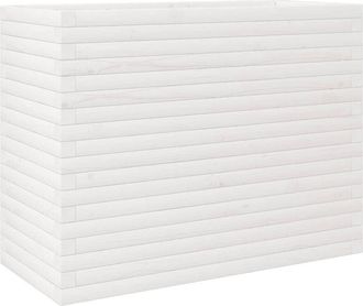 vidaXL Garden Planter White 90x40x68.5 cm Solid Wood Pine Vidaxl
