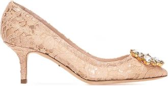 Dolce & Gabbana Stijlvolle Pumps met Cd 0066Al 19880240 - Dames - Pumps - Beige - 37 1/2 EU - Schoenen