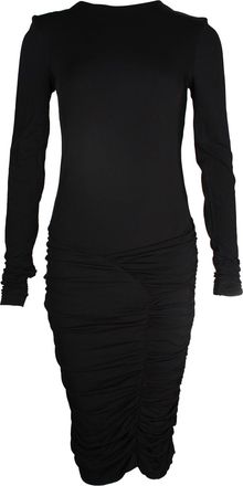 BA&SH Ba & sh Ruched Bodycon Dress in Black Viscose