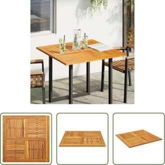 vidaXL vidaXL Piano in acacia - Piano per Tavolo 90x90x2,2 cm Quadrato Legno Massello di Faggio