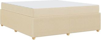 vidaXL Estructura De Cama Con Colch&oacute;n Crema 180 X 200 Cm Tela Vidaxl