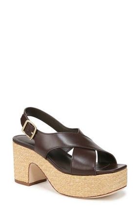 Vince Clementina Slingback Platform Sandal in Cacao Brown at Nordstrom Rack, Size 7.5