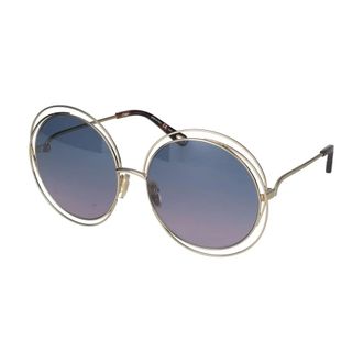 Chloé Sunglasses, female, Yellow, Size: 62 MM Gold Blue Fashion Sunglasses
