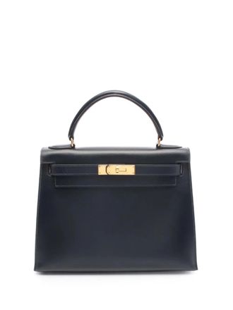 Herm&egrave;s 1993 Box Kelly I Sellier 28 kalfsleren handtas - Blauw