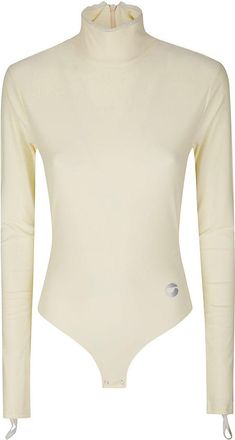 Coperni High-Neck Fitted Bodysuit With Lace Detail